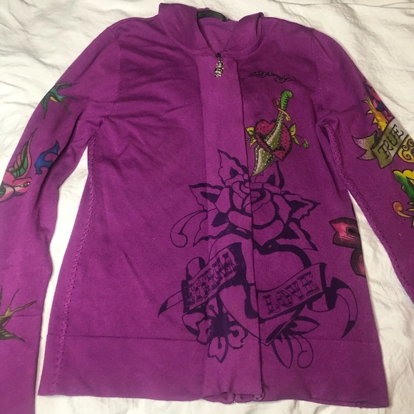 ed hardy y2k zip up sweater - Picture 8 of 11
